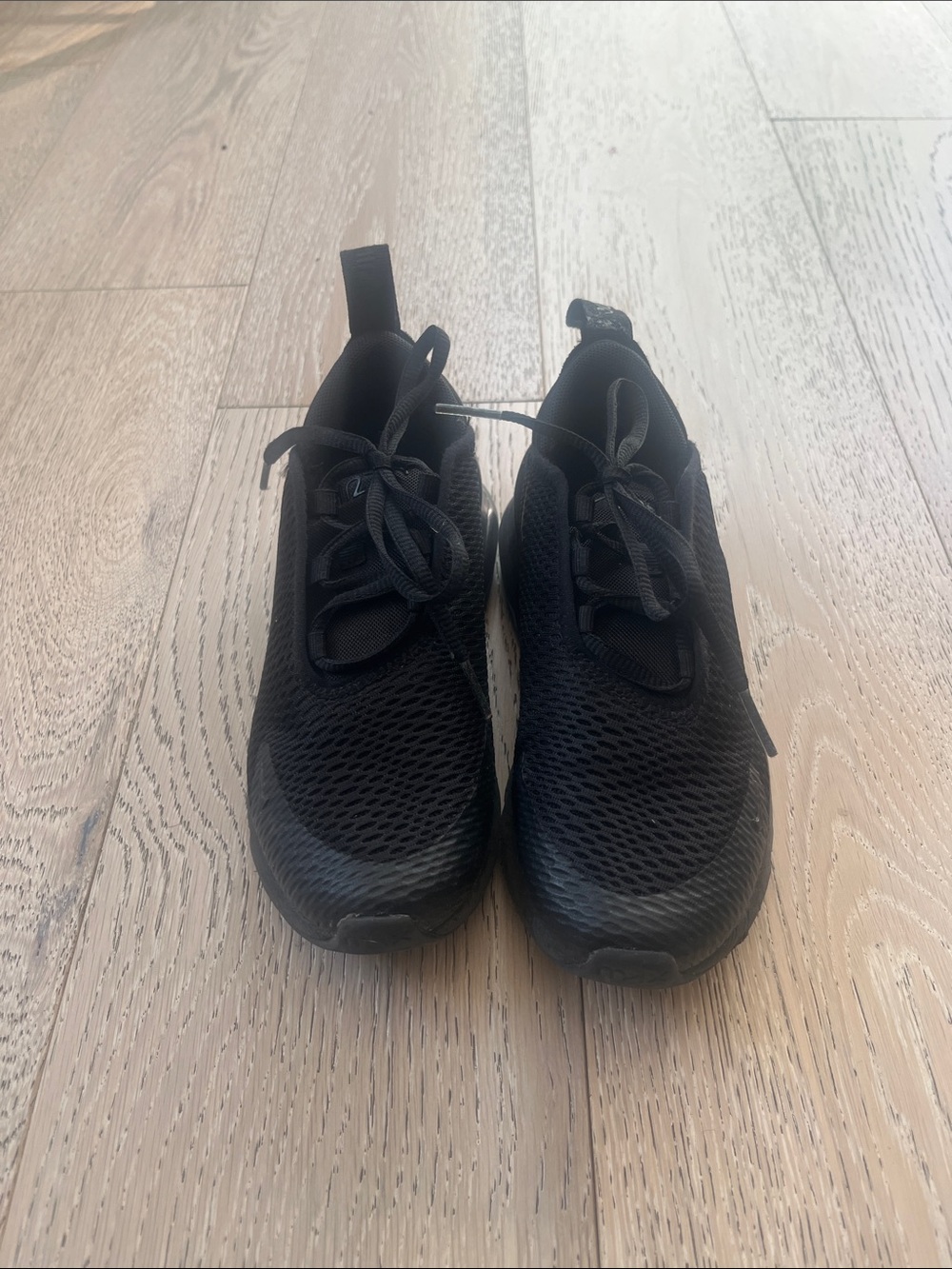 Nike Kids Lightweight Black Mesh Athletic Sneakers